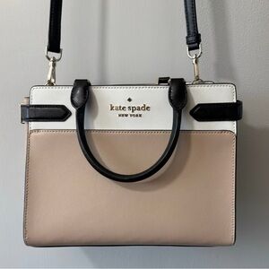 Kate Spade Two-Tone Beige and Black Satchel